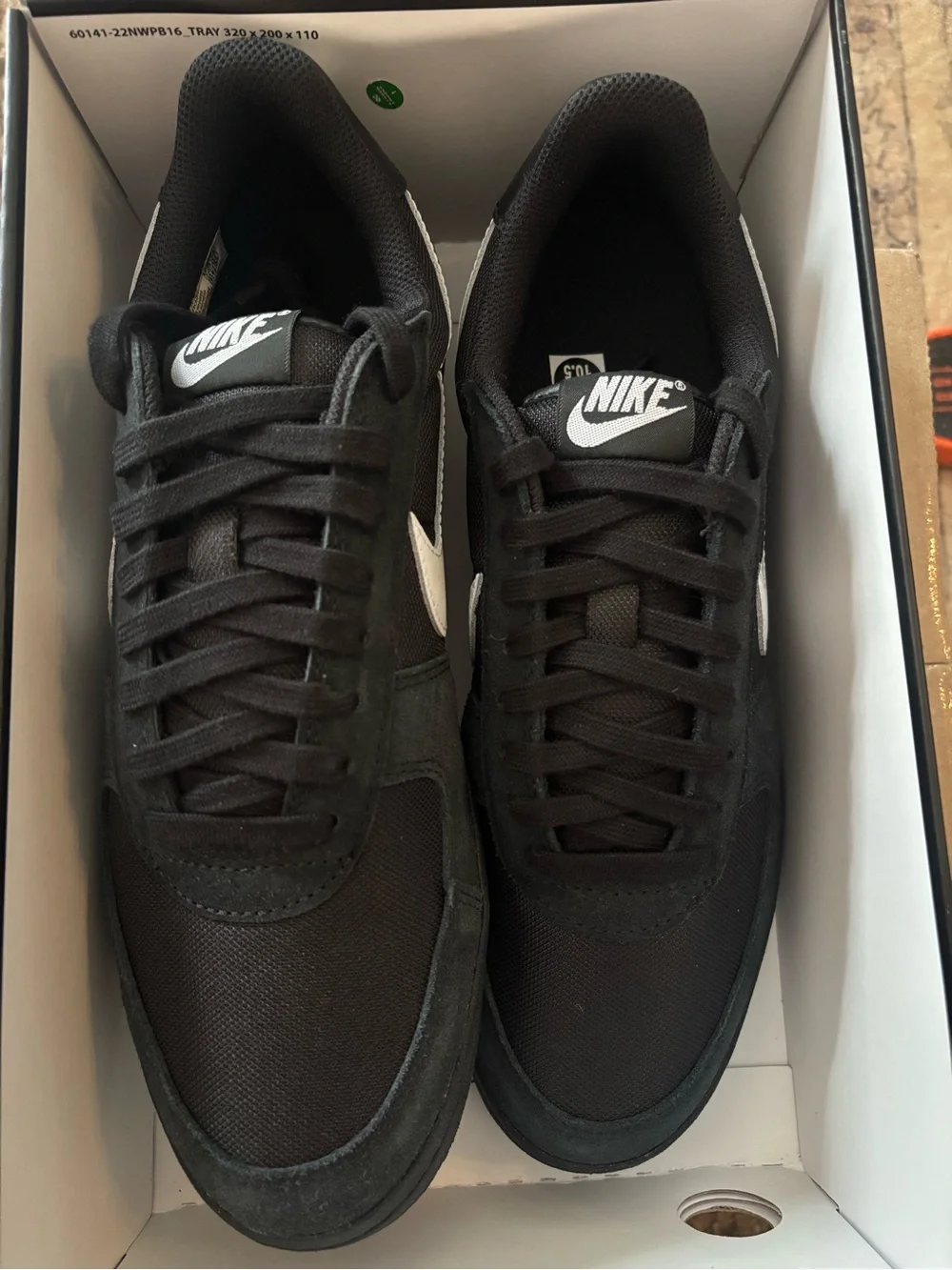 Nike Field General Black with White Swoosh
